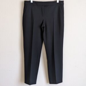 Akris Punto Dress Pants Women 8 Black Techno Ponte Knit Stretch Trouser Office